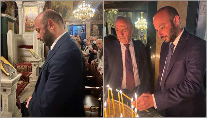 Παρουσία του Δημάρχου Λυκόβρυσης Πεύκης, Μάριου Ψυχάλη στην Ακολουθία και Περιφορά του Επιταφίου στον Ιερό Ναό Αγίου Παντελεήμονα