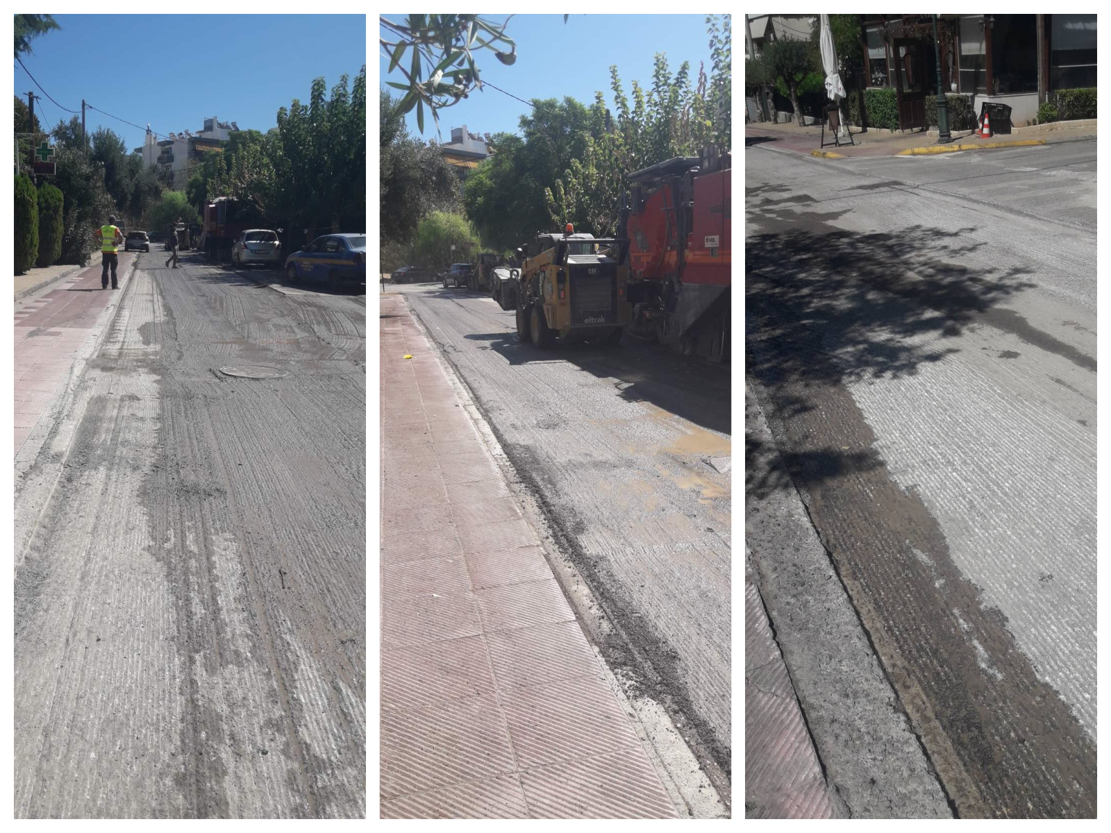 Εργασίες ασφαλτόστρωσης στην οδό Πίνδου, στην Πεύκη