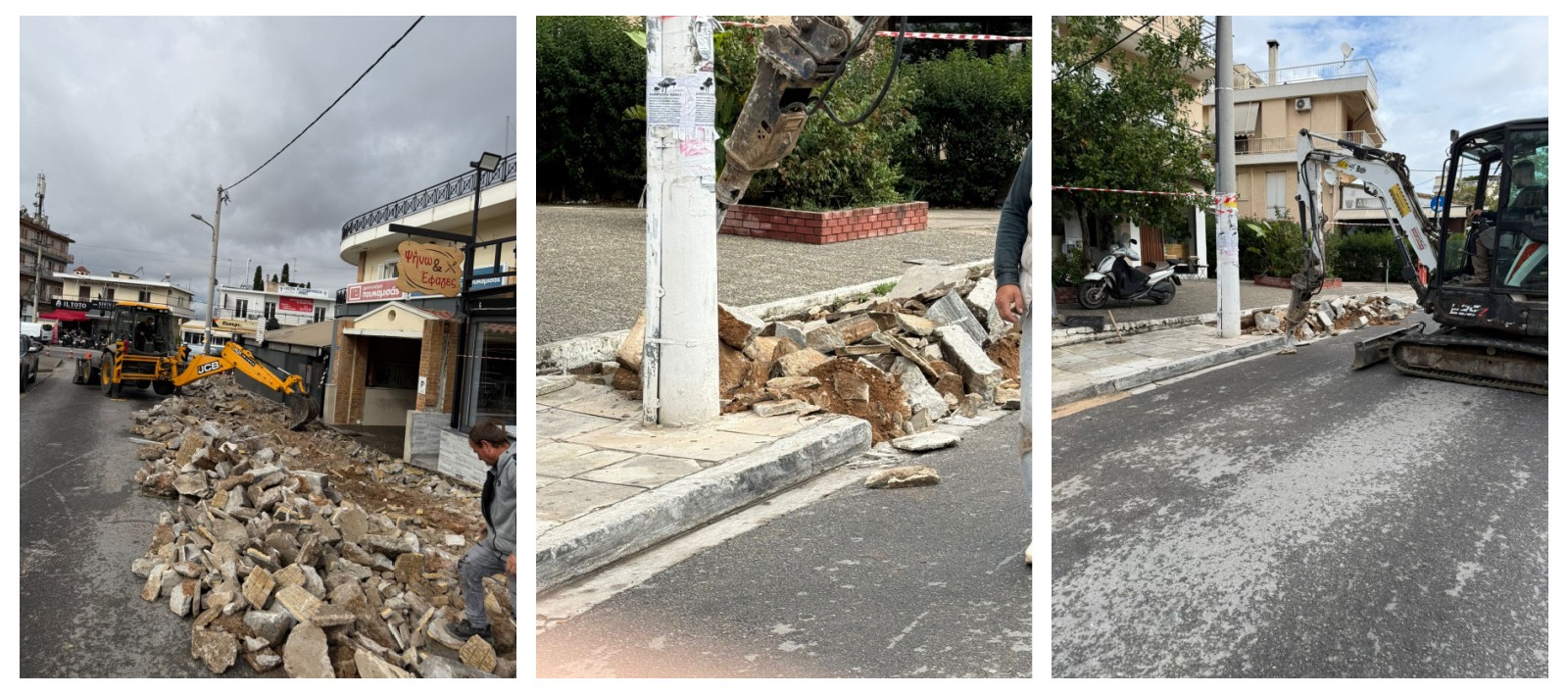 Σε πλήρη εξέλιξη οι εργασίες στην κεντρική πλατεία Λυκόβρυσης